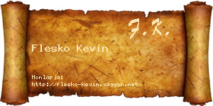 Flesko Kevin névjegykártya